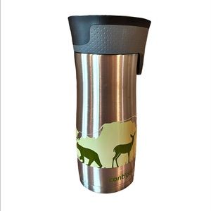 NWOT Contigo Silver / Green Outdoor Scene Travel Mug / Tumber 16 oz